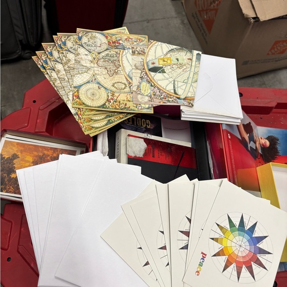 Colorful Map Design Greeting Cards - Picture 1 of 5